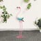 Glitzhome® 26.25" Metal Solar Standing Flamingo Garden Statue